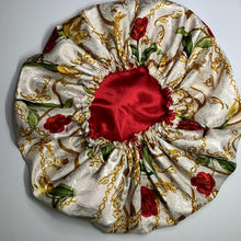 Load image into Gallery viewer, Silk Bonnet - Rose Pattern
