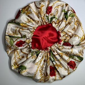 Silk Bonnet - Rose Pattern